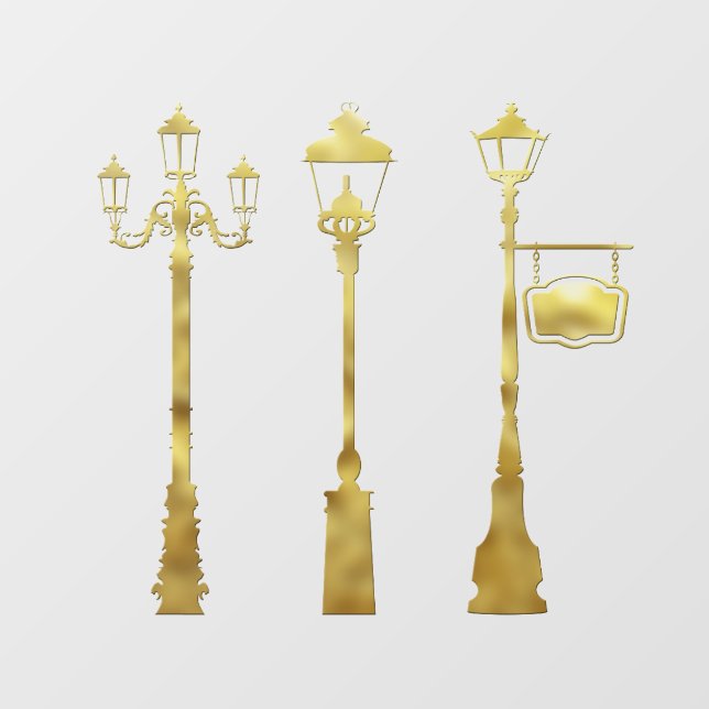 Victorian brass Lamp post lantern gold winter (Sheet)