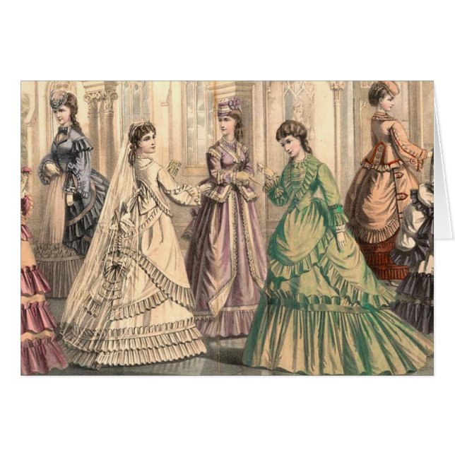 Victorian Bride and Attendants (Front Horizontal)