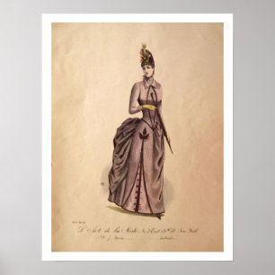 Victorian Bustle Dress Poster