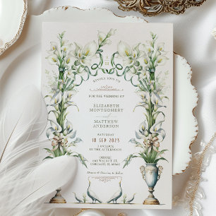 Victorian Calla Lily Elegance Wedding Invitation