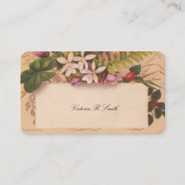 Victorian Calling Card - Floral (Front)