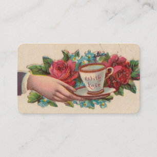 Victorian Calling Cards - Tea with love