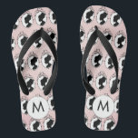 Victorian Cameo Style Pink Flip Flops<br><div class="desc">This cute pair of flip flops in a light pink background and black Victorian cameo silhouette pattern is an ideal addition to any gift bag or as fun party favours. Its also a great buy for yourself. Bridal Shower, Bachelorette Party or a Sweet Sixteen, these flip flops help to make...</div>