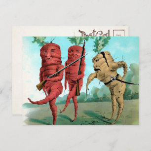 Victorian Carrot Military Postcard