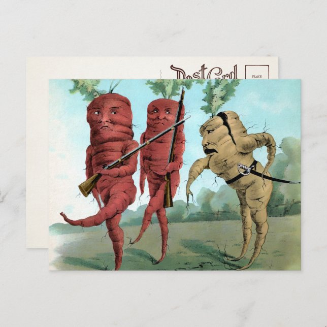 Victorian Carrot Military Postcard (Front/Back)