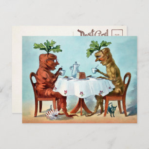 Victorian Carrot Tea Time Postcard
