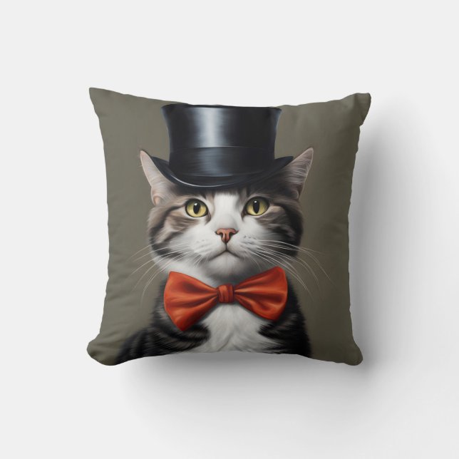 Victorian Cat Cushion (Front)