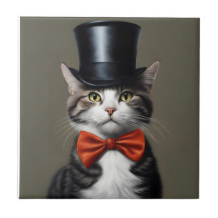 Victorian Cat Tile