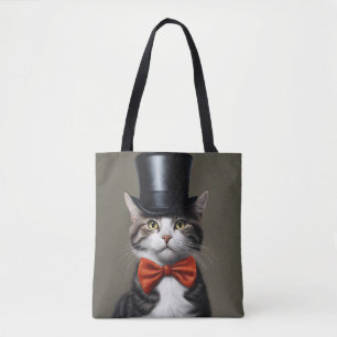 Victorian Cat Tote Bag