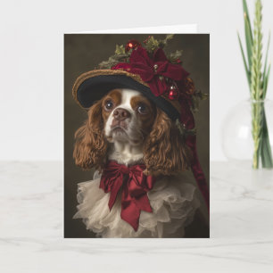 Victorian Cavalier Spaniel Christmas Holiday Card