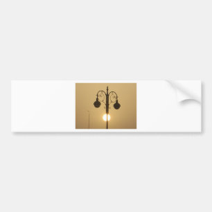 Victorian Charm: Vintage Streetlight Lamp Posts  Bumper Sticker