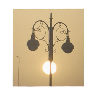 Victorian Charm: Vintage Streetlight Lamp Posts  Notepad