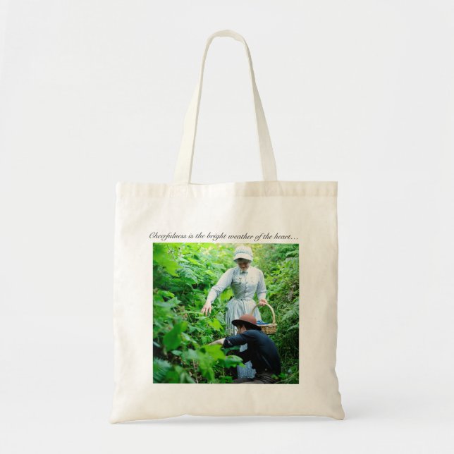 Victorian cheerfulness quote tote bag (Front)
