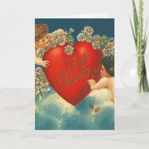 Victorian Cherub Valentine Card
