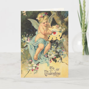 Victorian Cherub Valentine's Day Card
