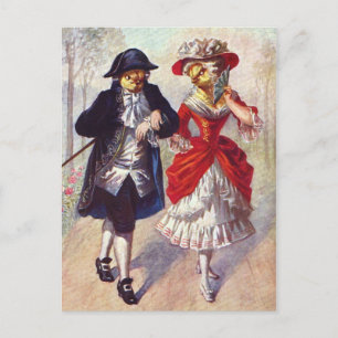 Victorian Chickens Postcard