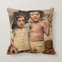 Victorian Children Beach Vintage Postcard Art
