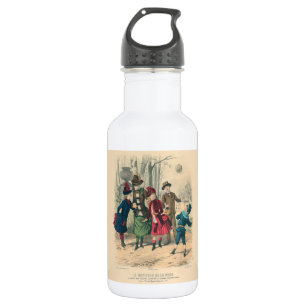 Victorian Children Fashion Cute Illustration 532 Ml Water Bottle