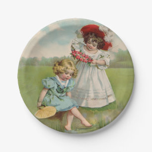 Victorian Children Paper Plate