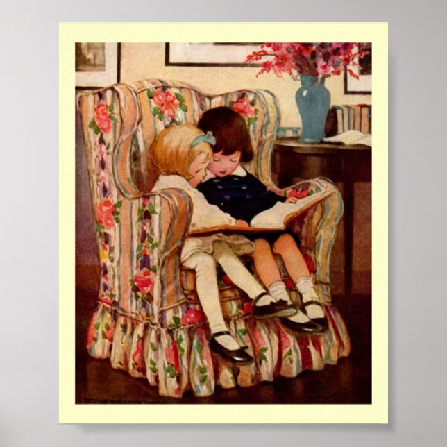 Victorian Children Story Book Art Print (Front)