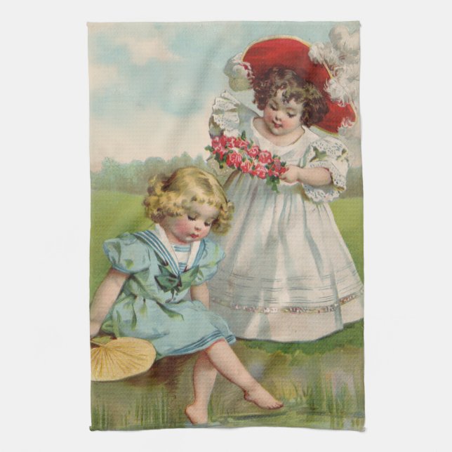 Victorian Children Tea Towel (Vertical)