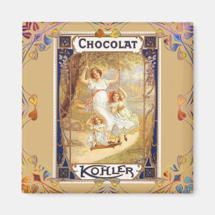 Victorian chocolate advertisement magnet