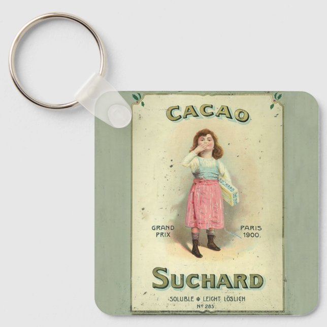 Victorian Chocolate Kiss Girl Sugar Key Ring (Front)
