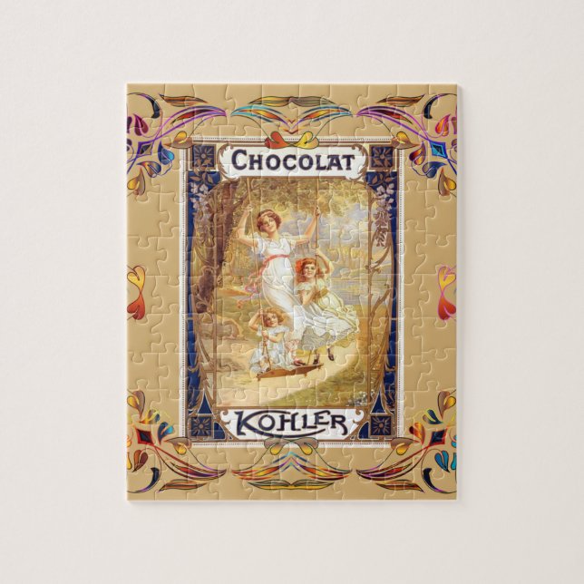 Victorian chocolate label 110 piece puzzle (Vertical)
