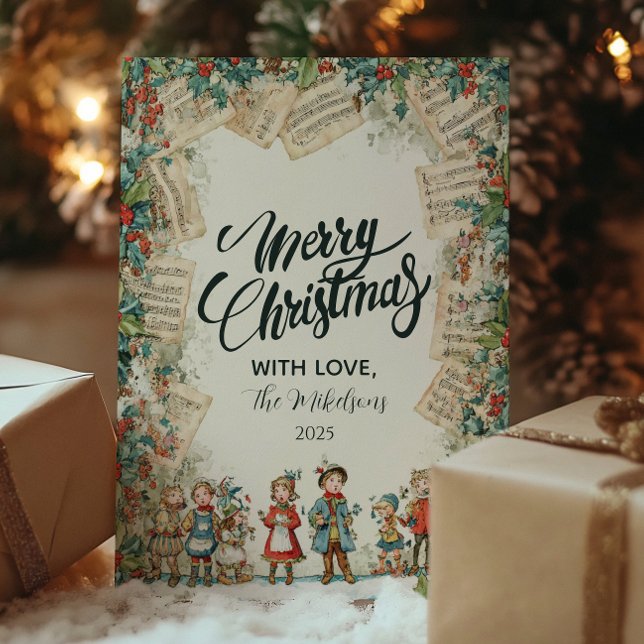Victorian Choir Merry Christmas Holiday Card (Creator Uploaded)