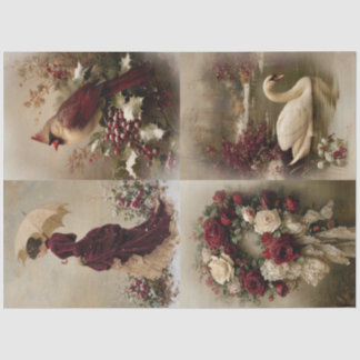 Victorian Christmas 4-in-1 Decoupage Combo Tissue Paper