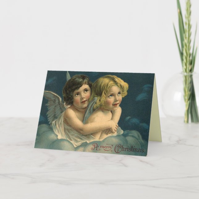 Victorian Christmas Angel Card (Front)