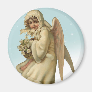 Victorian Christmas Angel Girl Magnet