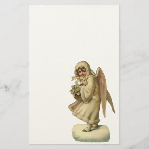 Victorian Christmas Angel Girl Stationery