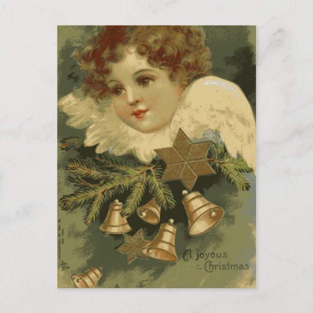 Victorian Christmas Angel Postcard (Front)