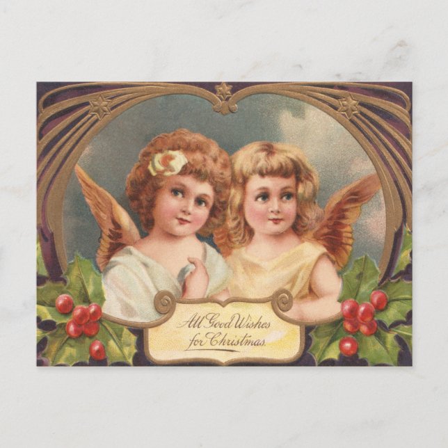 Victorian Christmas Angel Postcards (Front)