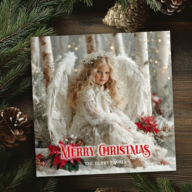 Victorian Christmas angel red white gold elegant  Holiday Card (Victorian Christmas angel red white gold elegant greeting card

)