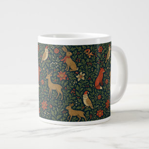 Victorian Christmas Animal & Botanical  Large Coffee Mug