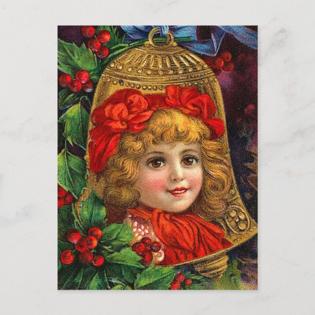 Victorian Christmas Bell Postcards (Front)