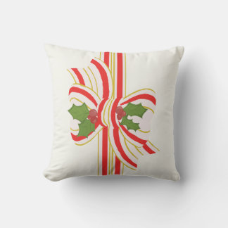 Victorian Christmas Bow Pillow – Reversible