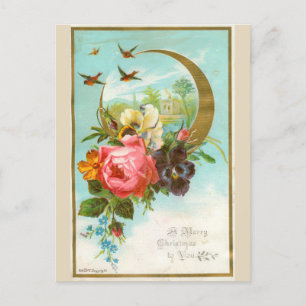 Victorian Christmas card postcard