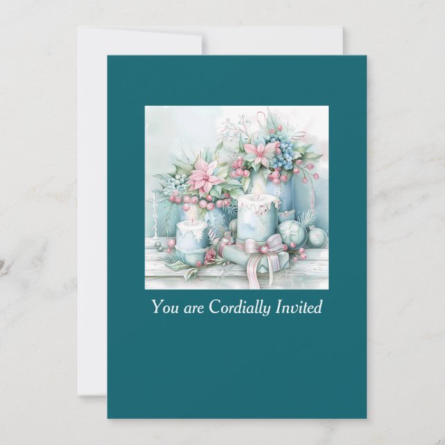 Victorian Christmas Celebration Invitation (Front)