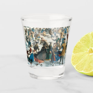 Victorian Christmas Central Park Currier & Ives Shot Glass