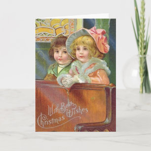 Victorian Christmas Church Greeting Card