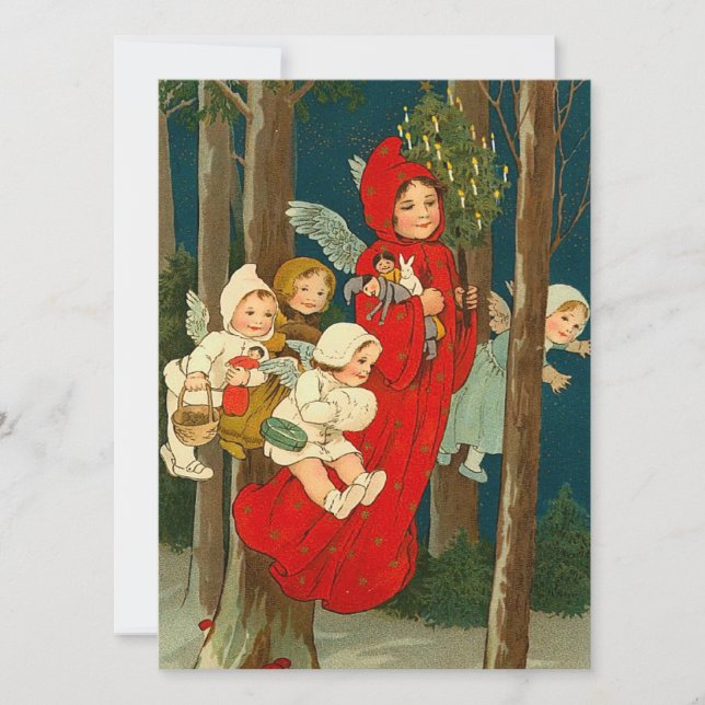 Victorian Christmas Faeries Card (Front)