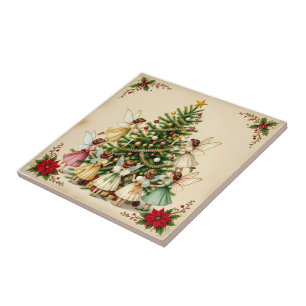 Victorian Christmas Fairy Gathering Tile