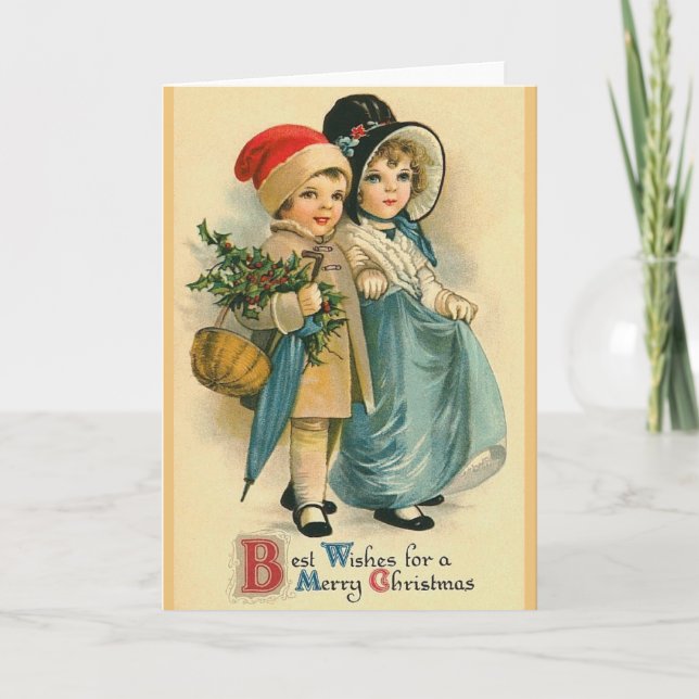 Victorian Christmas Greeting Card (Front)
