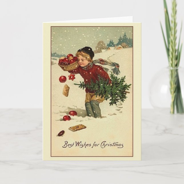 Victorian Christmas Greeting Card (Front)