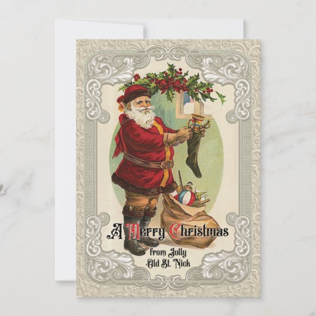 Victorian Christmas Holiday Card (Front)