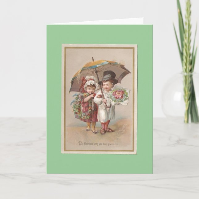 Victorian Christmas Holiday Card (Front)