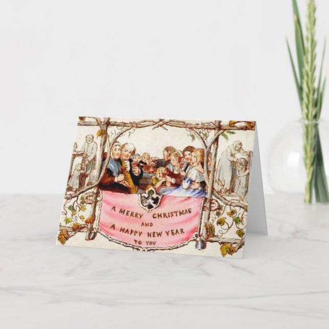 Victorian Christmas Holiday Card (Front)